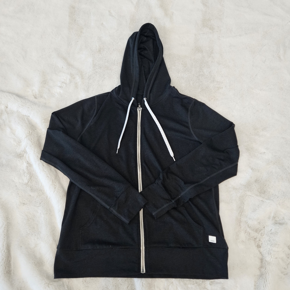 Vuori Charcoal Full-Zip Hoodie